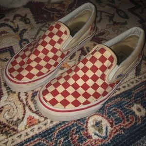 Red checkered vans